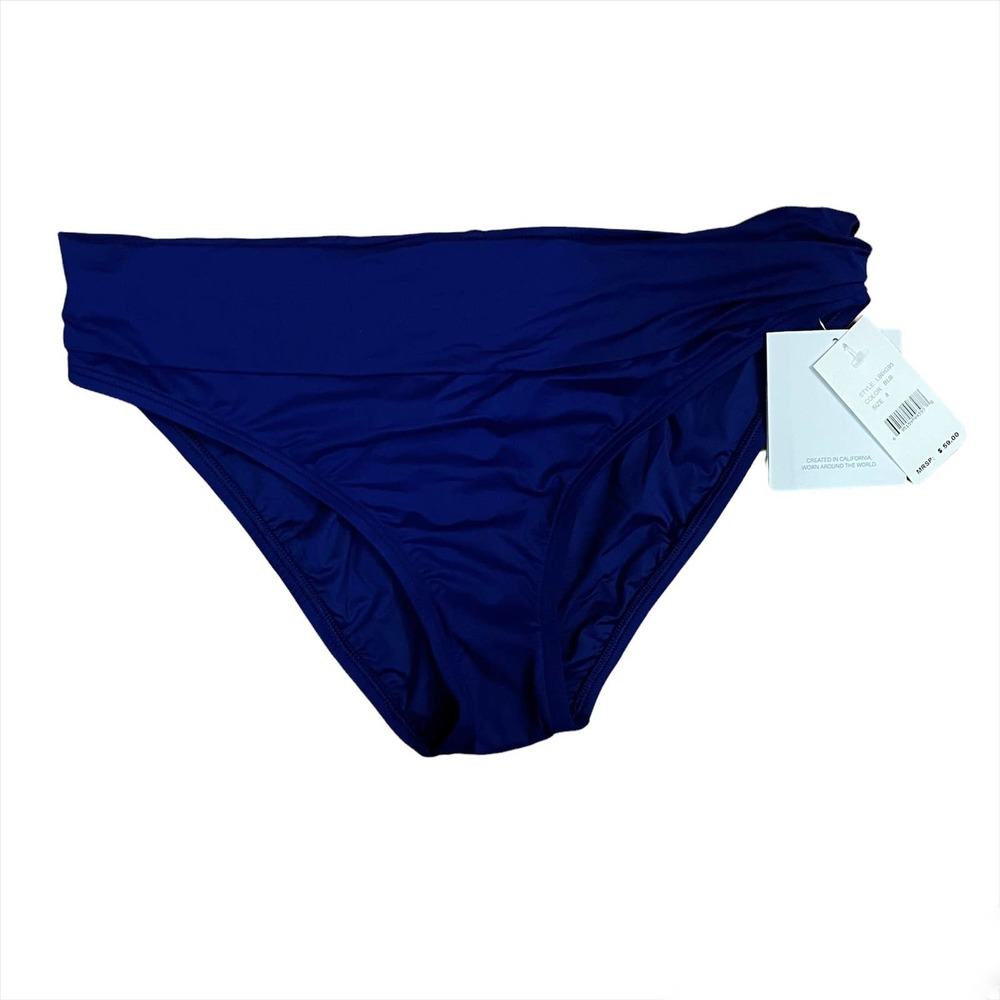 Island Goddess Shirred Band Hipster Size 8 Blue